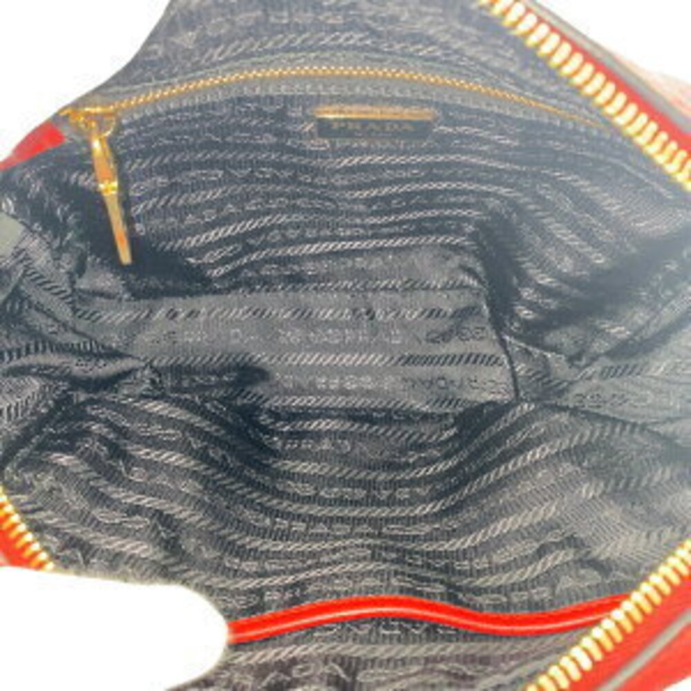 Prada leather red shoulder crossbody bag - Picture 7 of 9